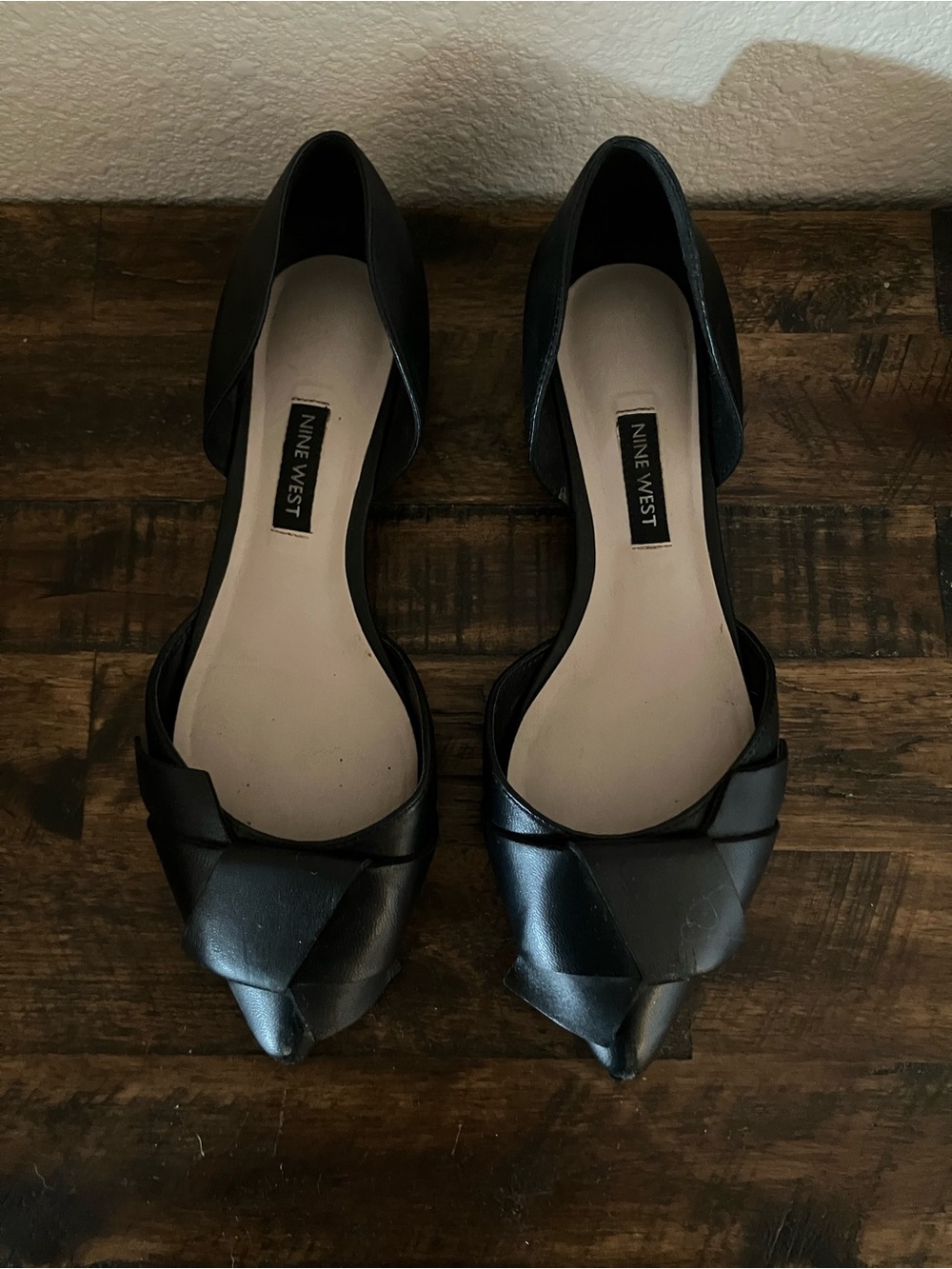 Nine West Knot Point Toe Slip On Flats